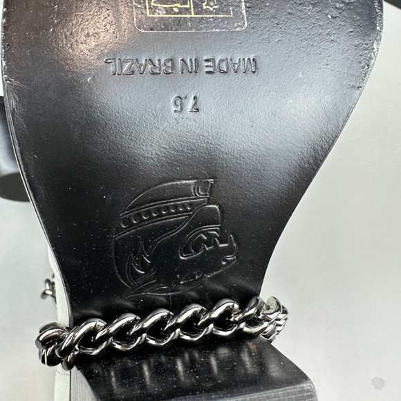 Dundas x Revolve Gigi Bootie Leather in Bone White and  Silver Size 7.5 - Picture 7 of 9